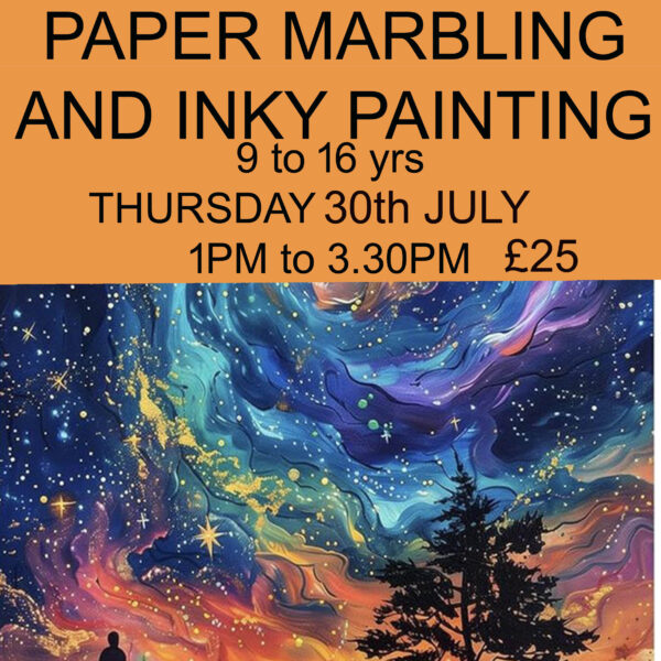 Paper Marbling and Inky Painting