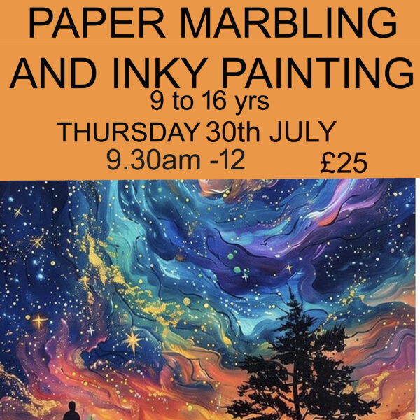 Paper Marbling and Inky Painting - Thursday 30th July